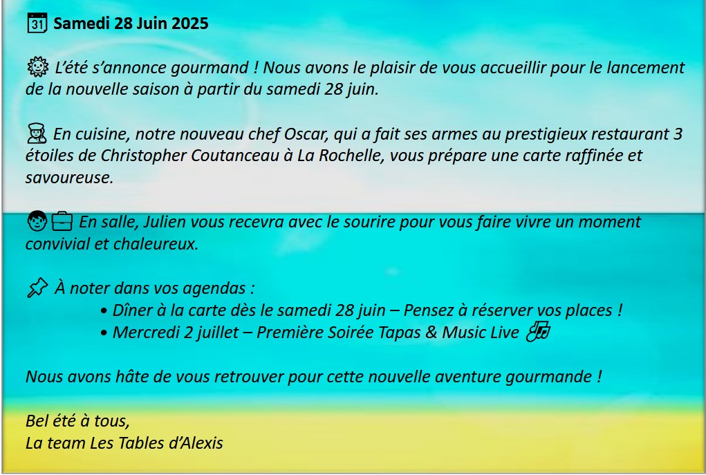 laa table d alexis juin 2025